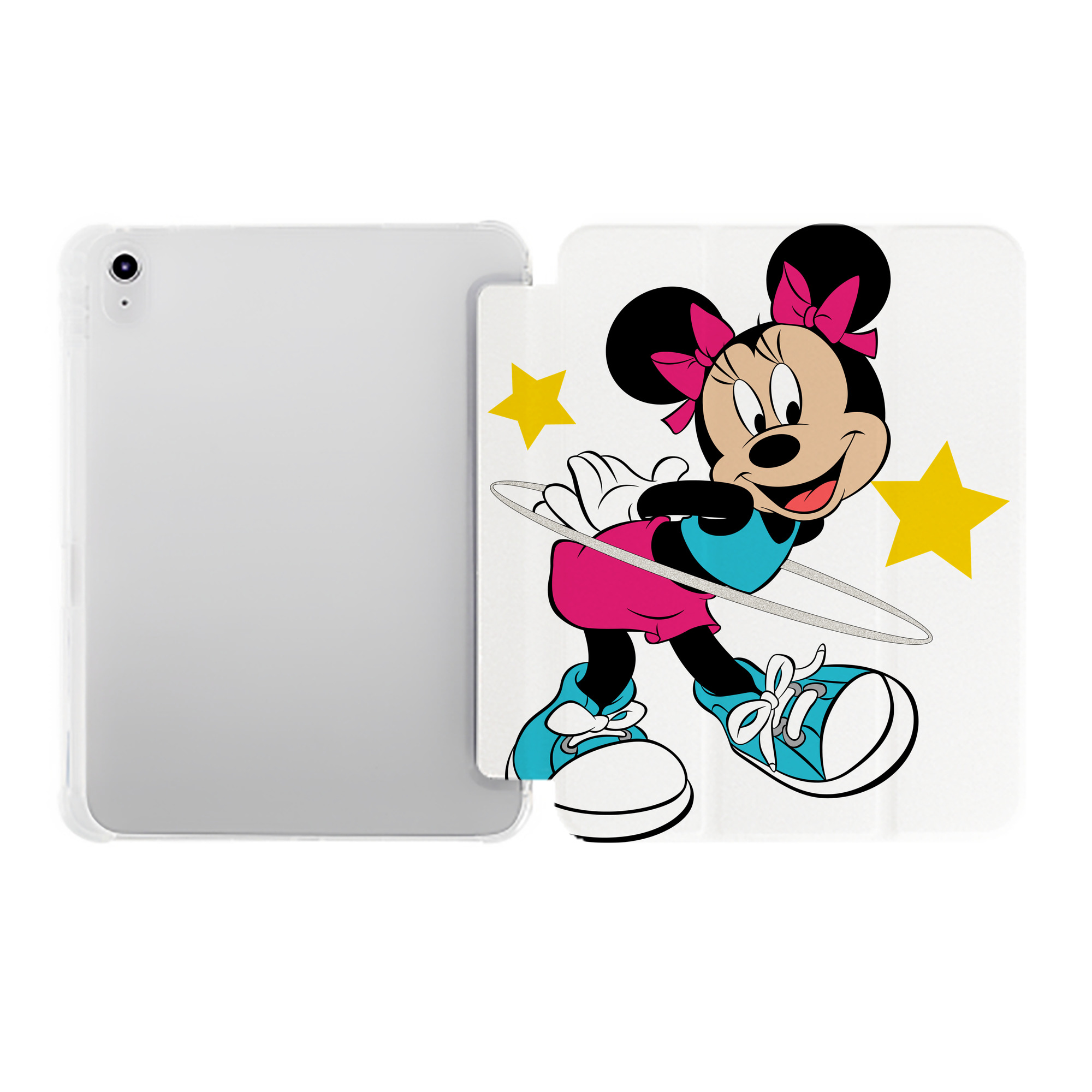 （画像用） ミッキーマウス Mickey Mouse IPad ケース ペン収納付き 三つ折りスタンド PUレザー×シリコン 対応機種9.5/10.5/10.9インチ